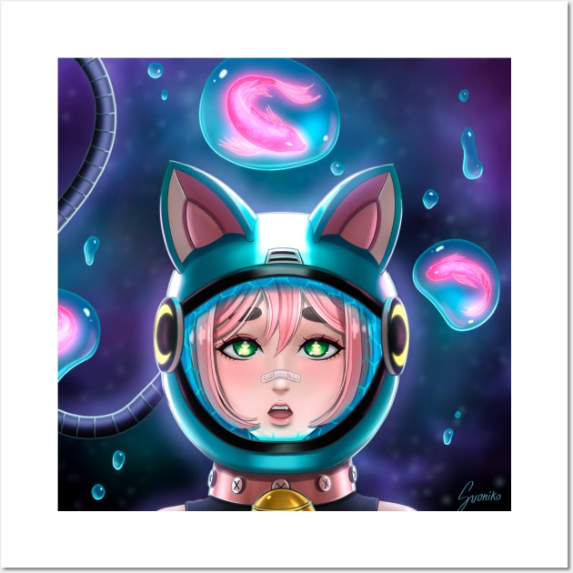 Space Cat Wall Art by SUONIKO